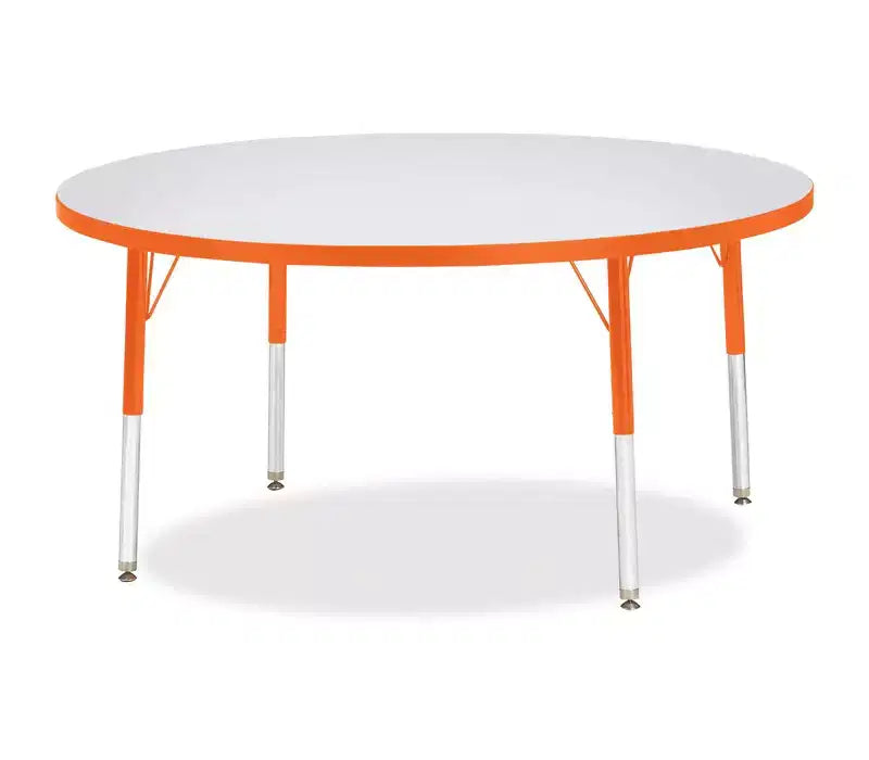 Jonti-Craft Berries Elementary Height Color Edge Round Table 48 x 48 in Orange