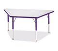 Jonti-Craft Berries Elementary Height Prism Edge Trapezoid Table (24 x 48) in Purple