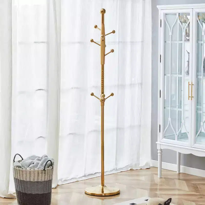 GDFStudio Eira Modern 72''H Stainless Steel Coat Rack with Detachable Bracket