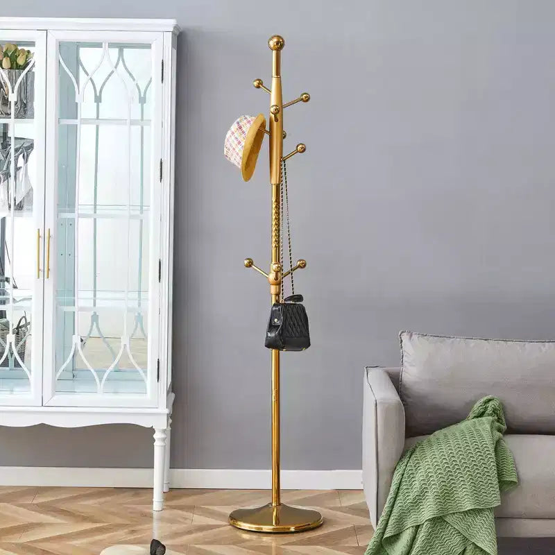 Appendiabiti moderno in acciaio inossidabile da 72"H con staffa staccabile