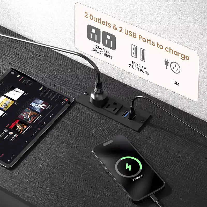 Mobile TV comò da 63 pollici con 12 cassetti, cassettiera in tessuto con stazione di ricarica e luci LED, ripiani aperti per TV da 65-75 pollici, centro di intrattenimento moderno