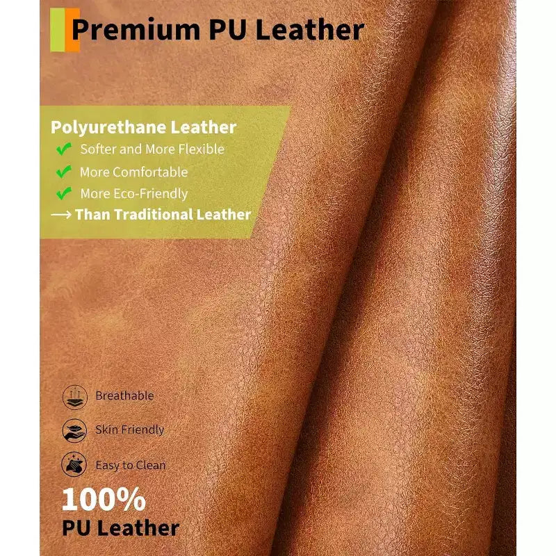 Poltrona Reclinabile Oversize in Pelle Sintetica, Poltrona Reclinabile Manuale con Imbottitura Spessa e Seduta Larga, per Soggiorno o Camera da Letto, Larghezza Extra di 22 Pollici
