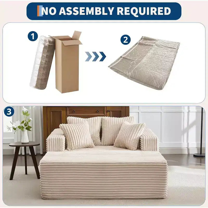 Poltrona chaise longue oversize da 155 cm, divano extra largo in velluto a coste, 4 cuscini e braccioli, divanetto per soggiorno o camera da letto, nero