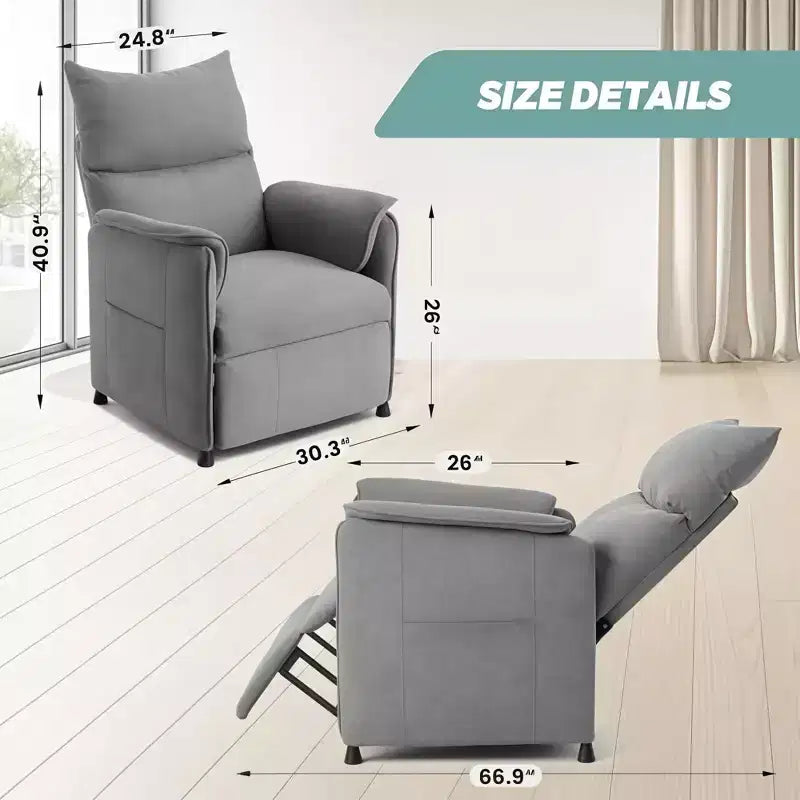 Poltrona reclinabile elettrica con massaggio e riscaldamento, divano reclinabile singolo regolabile, poltrona per home theater