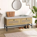 Entryway Storage Bench with Storage Drawers, Shoe Bench with 2 Storage Drawers and Seat for Hallway and Bedroom