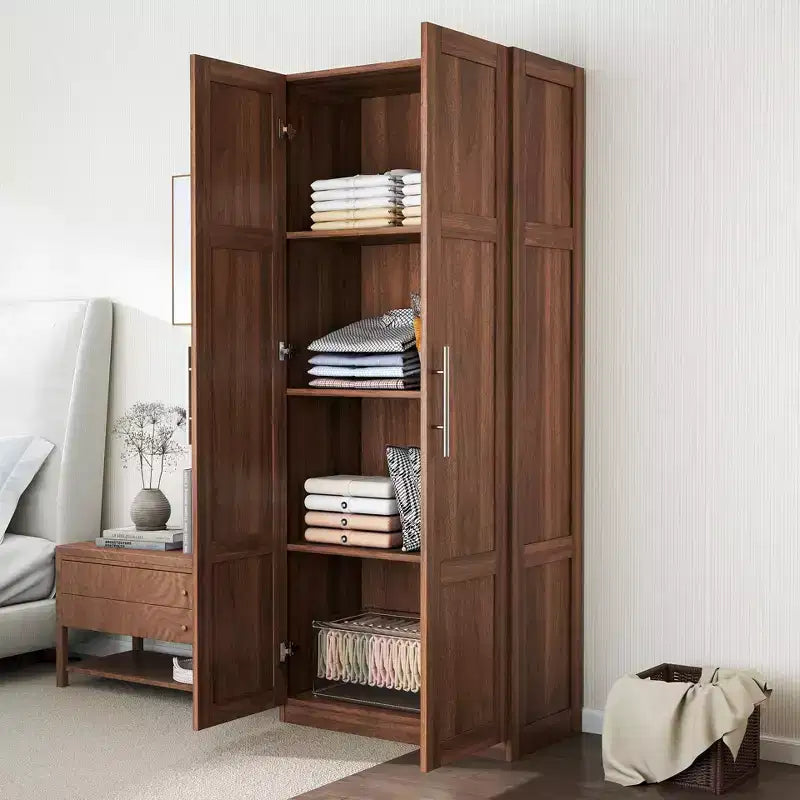 Credenza alta moderna, Mobile dispensa autoportante con 2 ante e 4 ripiani, Mobile contenitore per soggiorno, sala da pranzo, cucina