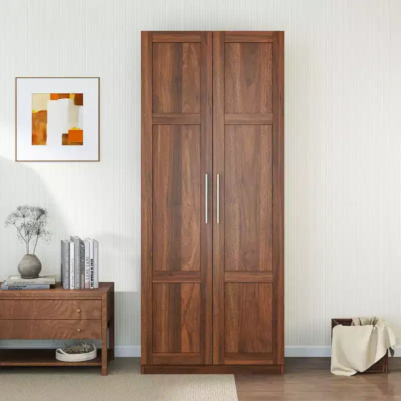 Credenza alta moderna, Mobile dispensa autoportante con 2 ante e 4 ripiani, Mobile contenitore per soggiorno, sala da pranzo, cucina