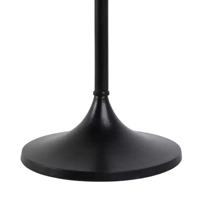 Elegante tavolino, tavolino da appoggio o comodino piccolo per l'arredamento della stanza - Tavolino da bevande sottile in metallo con piano in marmo e base a tromba