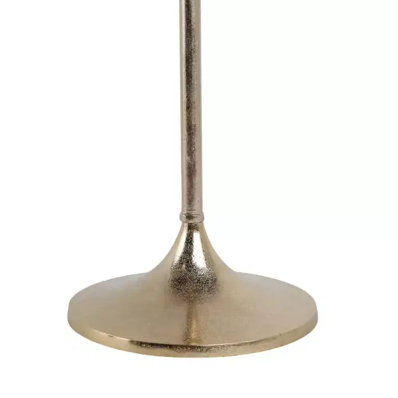 Elegante tavolino, tavolino da appoggio o comodino piccolo per l'arredamento della stanza - Tavolino da bevande sottile in metallo con piano in marmo e base a tromba