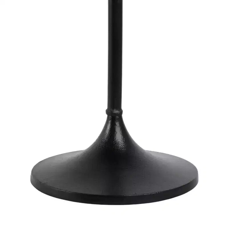 Elegante tavolino, tavolino da appoggio o comodino piccolo per l'arredamento della stanza - Tavolino da bevande sottile in metallo con piano in marmo e base a tromba