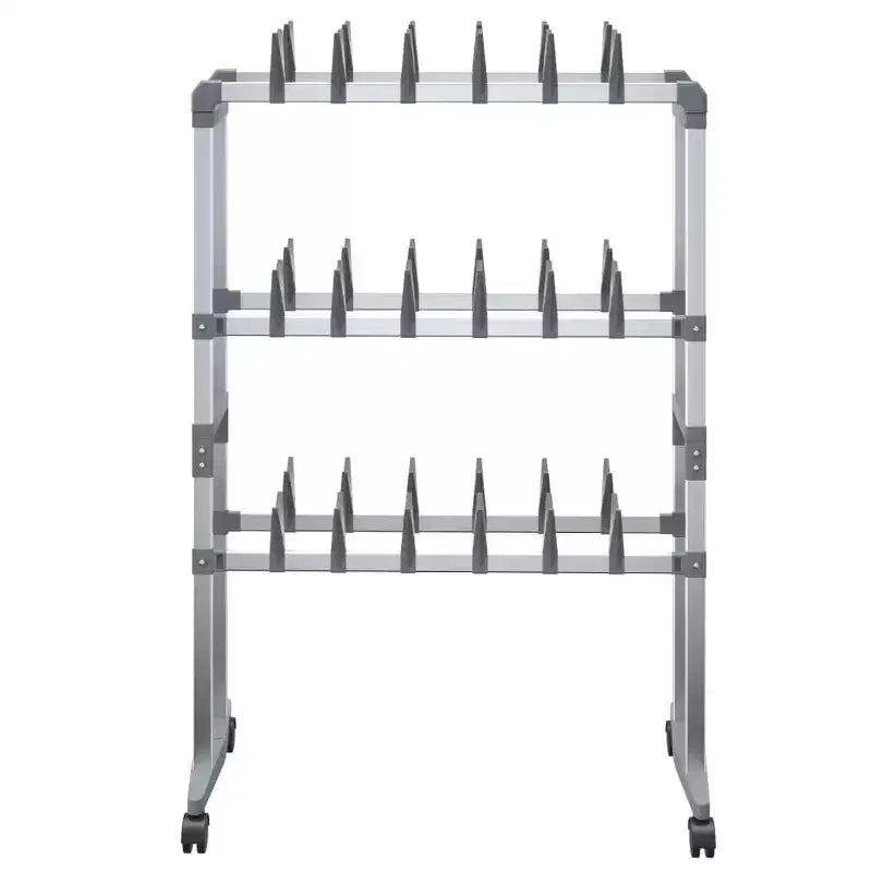 Scarpiera con ruote argentata 26x10,6x39,4