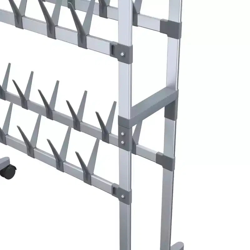 Scarpiera con ruote argentata 26x10,6x39,4