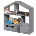 Toddler Wooden Bookshelf with Motion Sensor Light, Kids Toy Storage Organizer, Dollhouse-Style Bookcase for Playroom, Bedroom, and Nursery Use