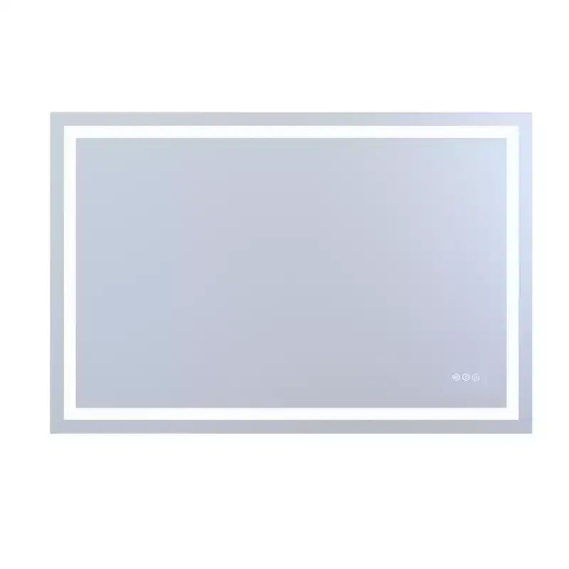 Specchio da bagno da parete 48x32 antisfondamento, specchio da bagno Smart LED con illuminazione anti-appannamento e certificazione ETL
