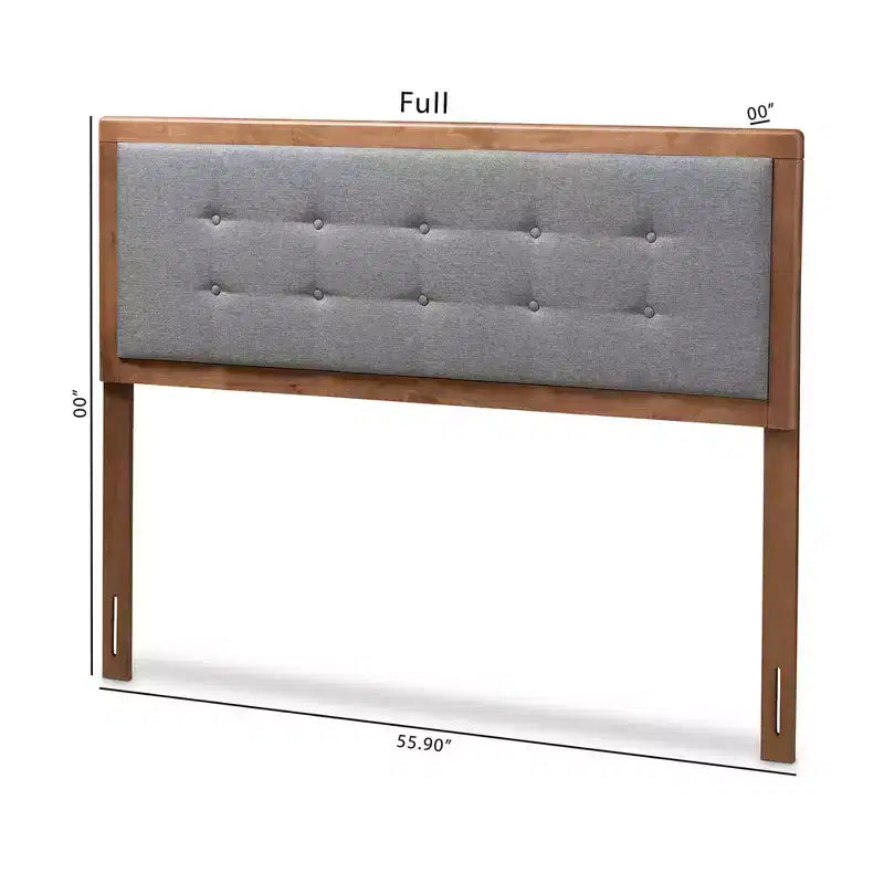 Testata in legno finitura noce