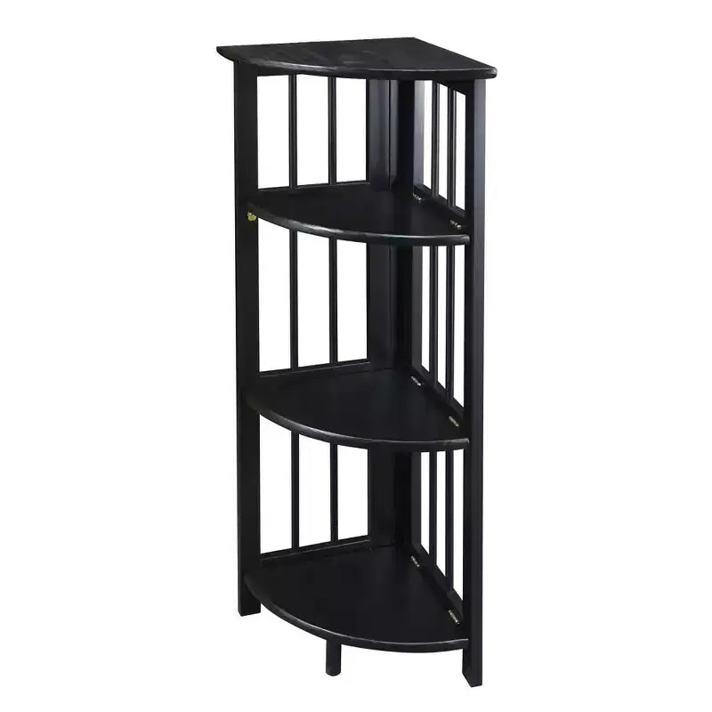 4 Shelf Corner Folding Bookcase - Flora Home