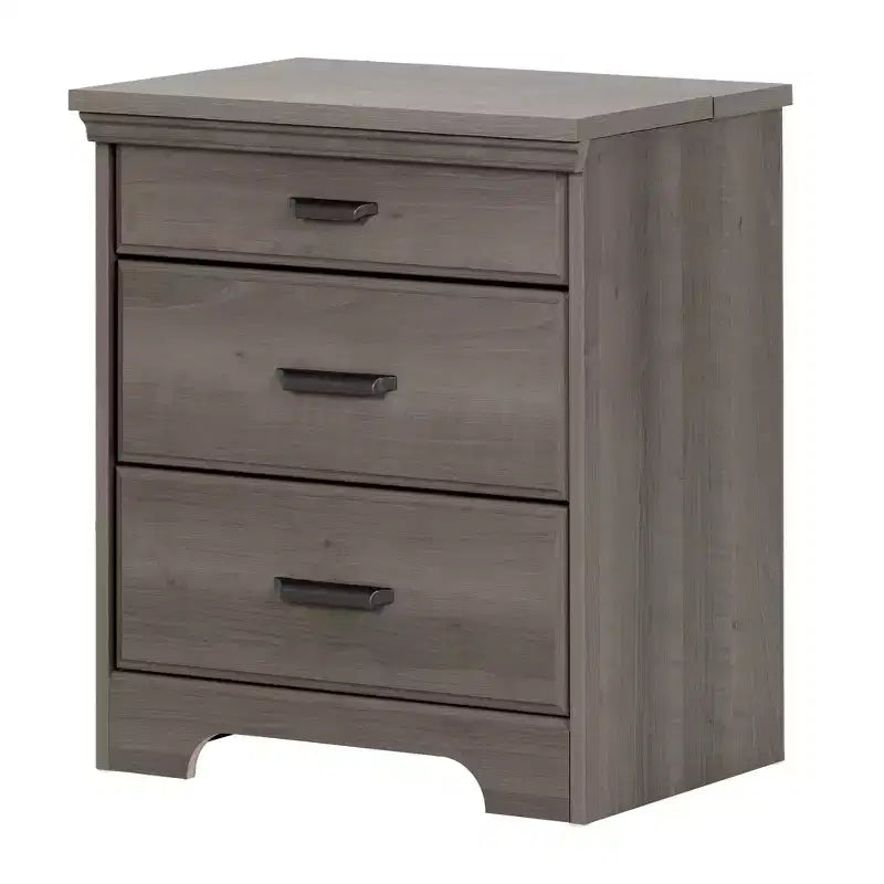 Flexible Nightstand with Charging Station and Drawers - South Shore