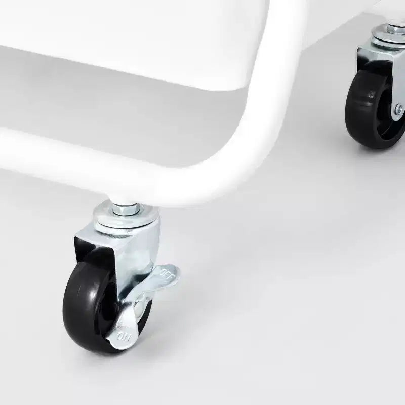 Carrello di servizio in metallo a 3 ripiani