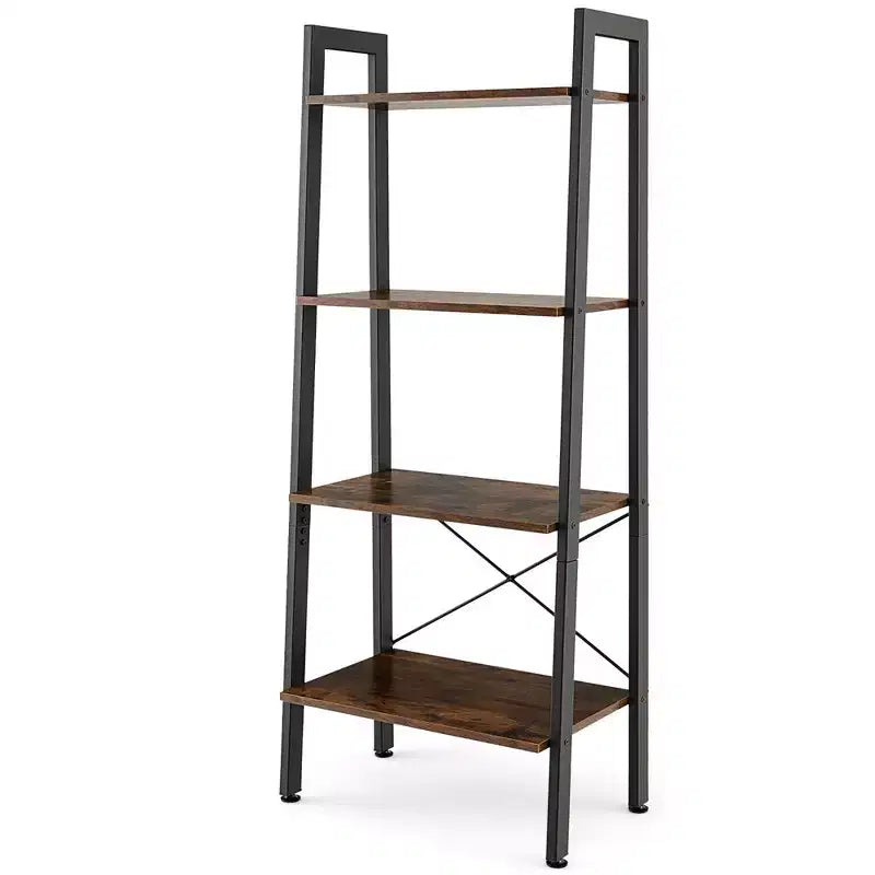 Scaffale a Scala in Legno a 4 Livelli Scaffale a Scala Libreria Espositore