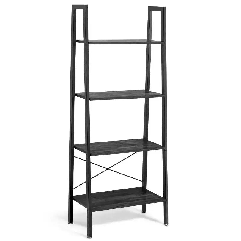 Scaffale a Scala in Legno a 4 Livelli Scaffale a Scala Libreria Espositore