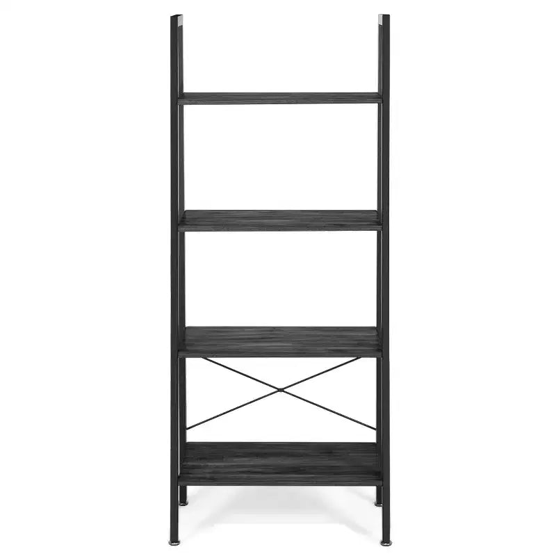 Scaffale a Scala in Legno a 4 Livelli Scaffale a Scala Libreria Espositore